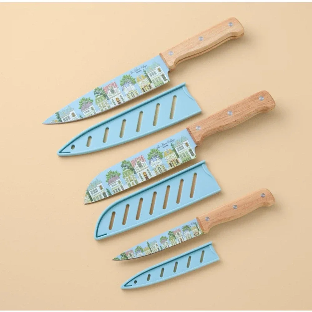 NEW 2026 Lenox Spice Village 3-Piece Cutlery Knives Set w/ Knife Blade Guards